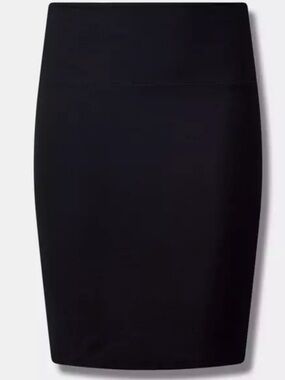 TORRID Black Knit Foldover Pencil Skirt